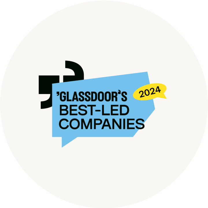 Award Glassdoor best led companies logo