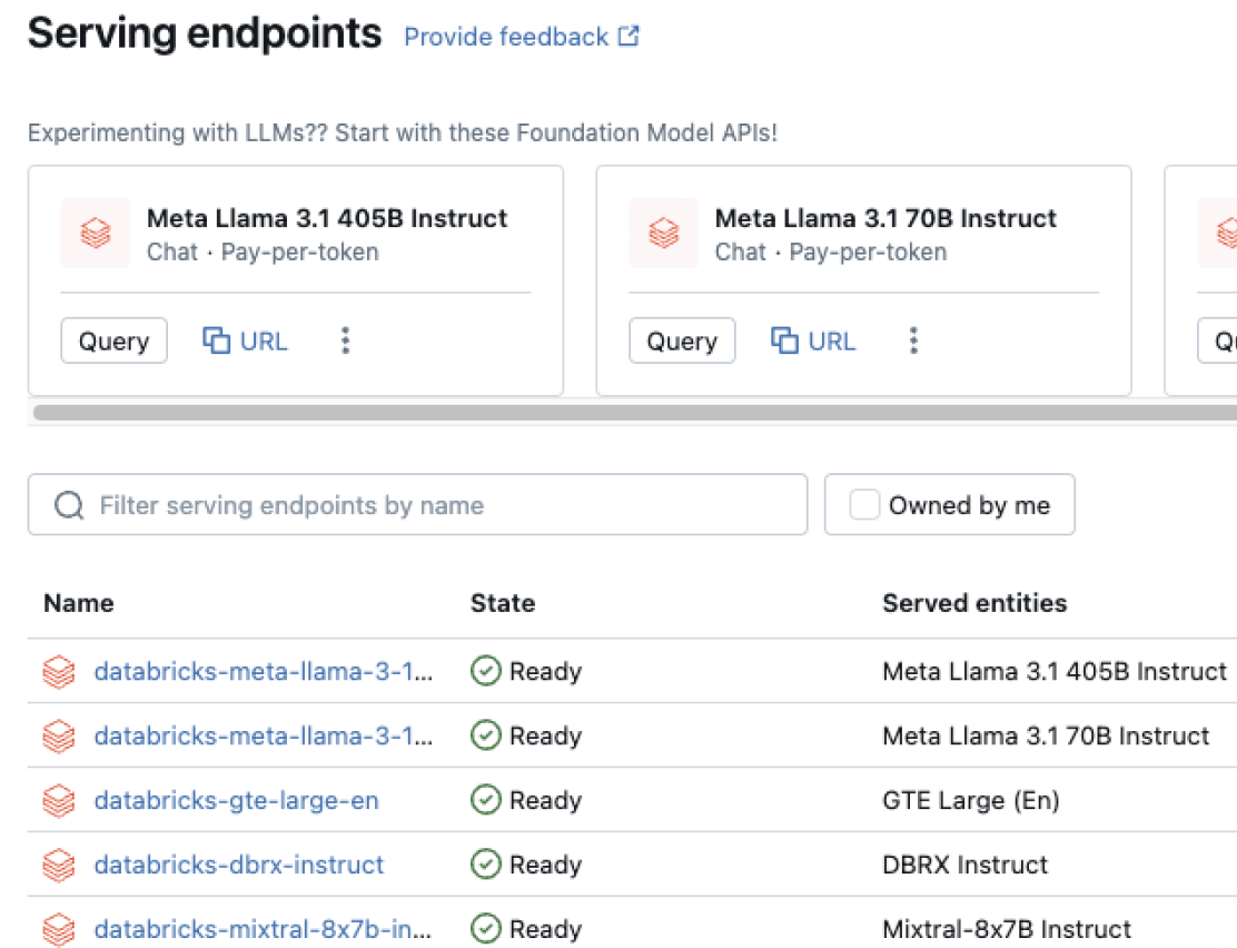 Serving Endpoints