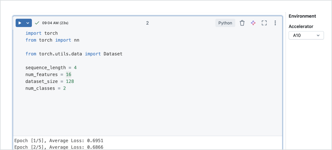 Simplified training with AI Runtime