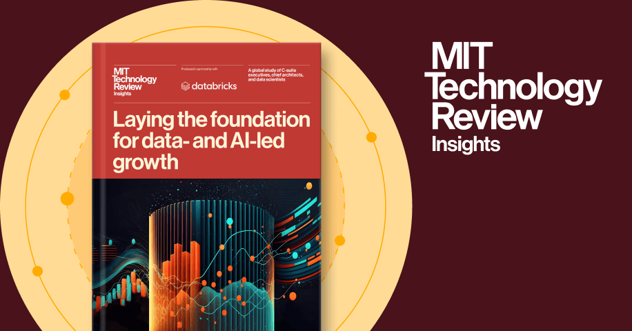 MIT Technology Review magazine with data and AI growth cover