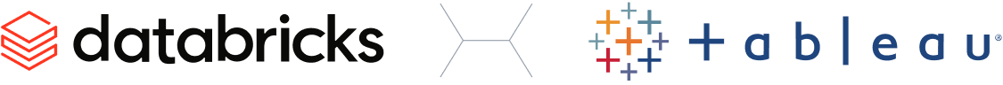 Databricks and Tableau logos with a connector line