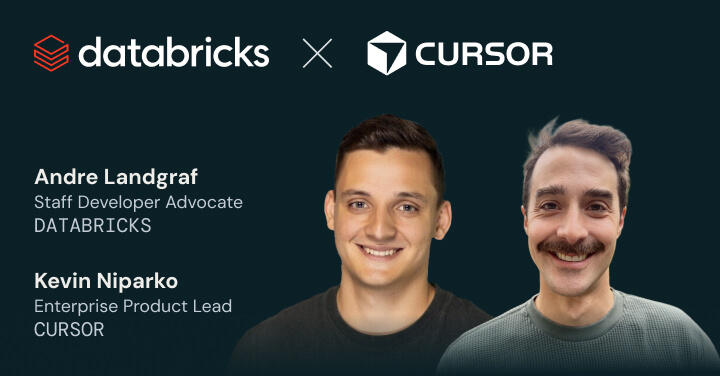 Two smiling men from Databricks and Cursor.