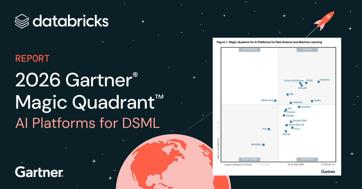 Gartner® Magic Quadrant™, AI Platforms for Data Science and Machine Learning | Databricks