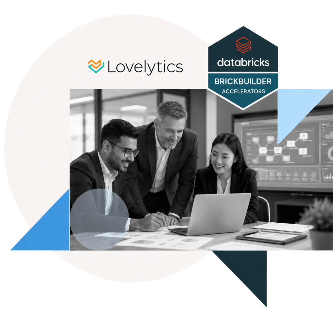 Lovelytics & Databricks team analyzing data.