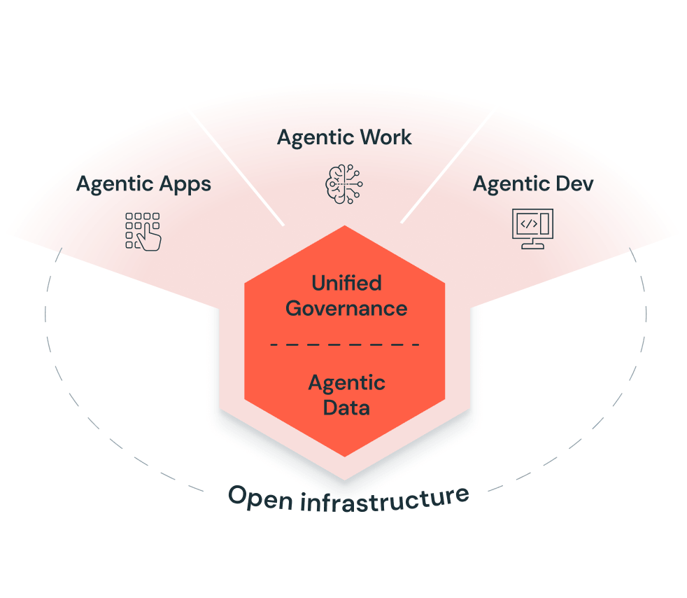 Agentic Work, Apps, Dev around Governance and Data.