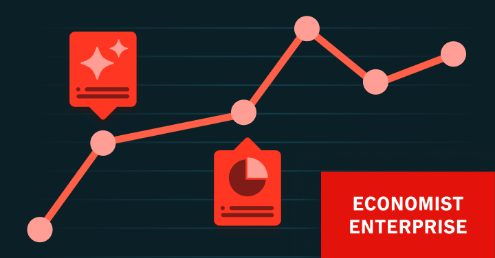 Economist Enterprise data graph with icons.