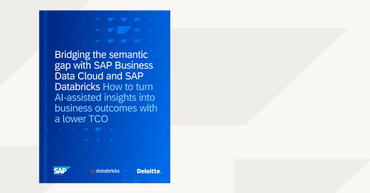 SAP Databricks AI business outcomes report cover.