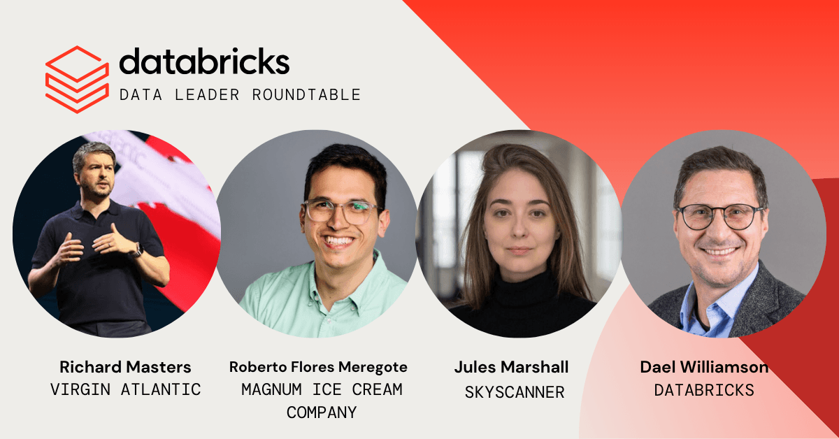 Databricks Data Leader Roundtable speakers