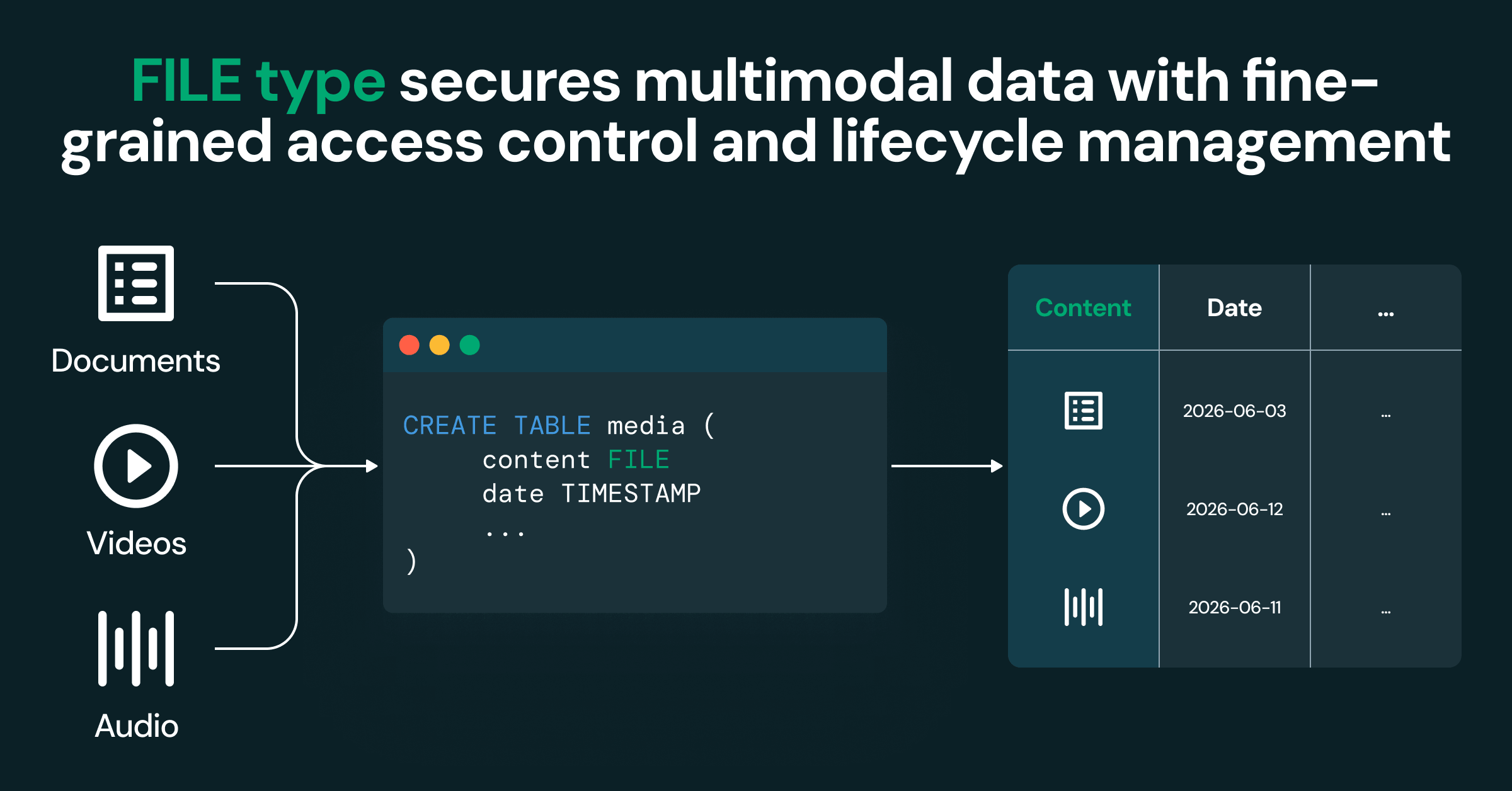 Introducing FILE type: a native column type for multimodal data