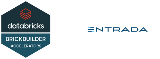 Databricks Brickbuilder Accelerators and Entrada logos