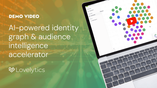 Laptop with AI identity graph demo video