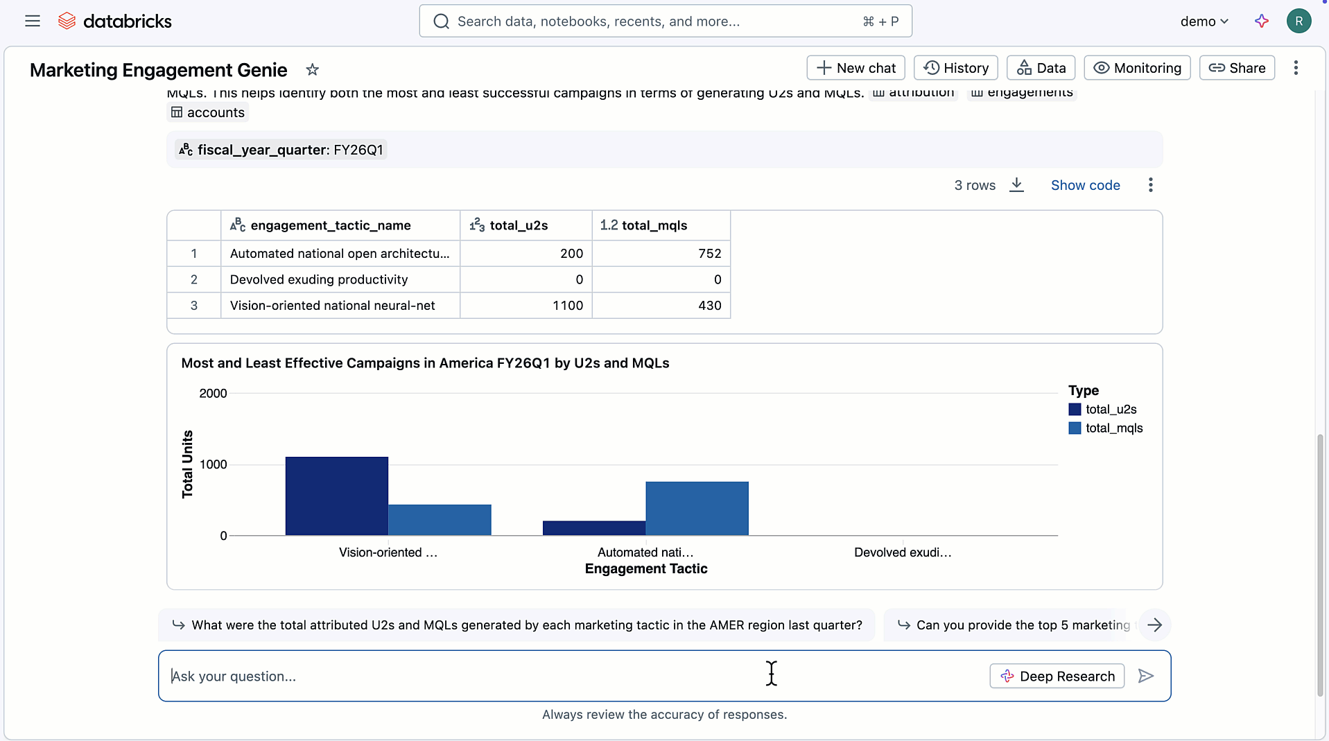 Genie Deep Research mode.