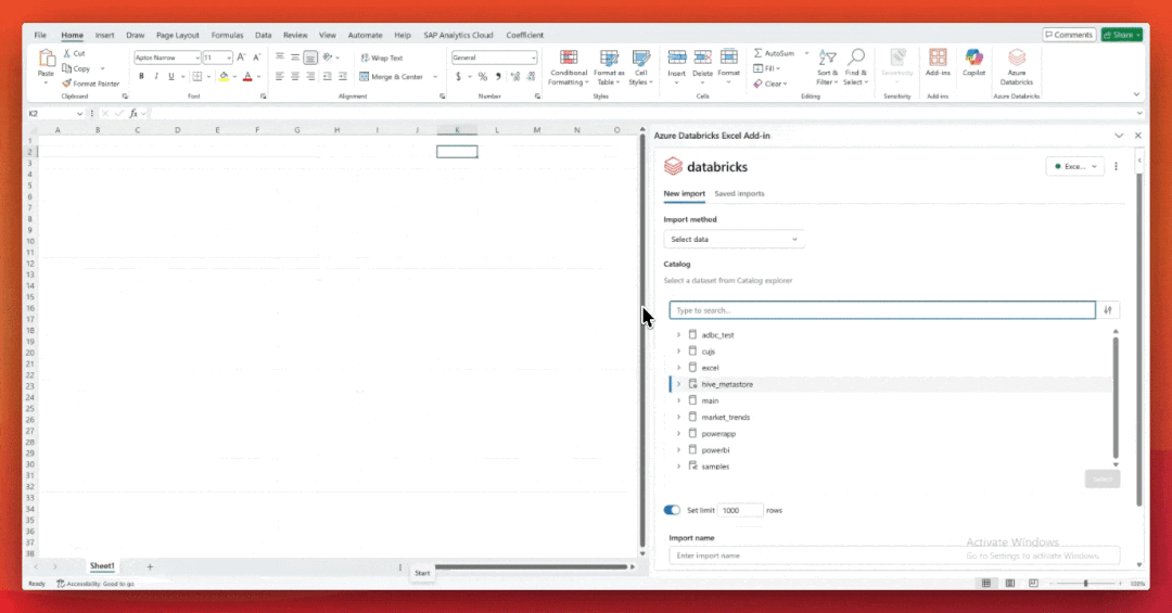 Short animation showing how to set up the Excel Add-in