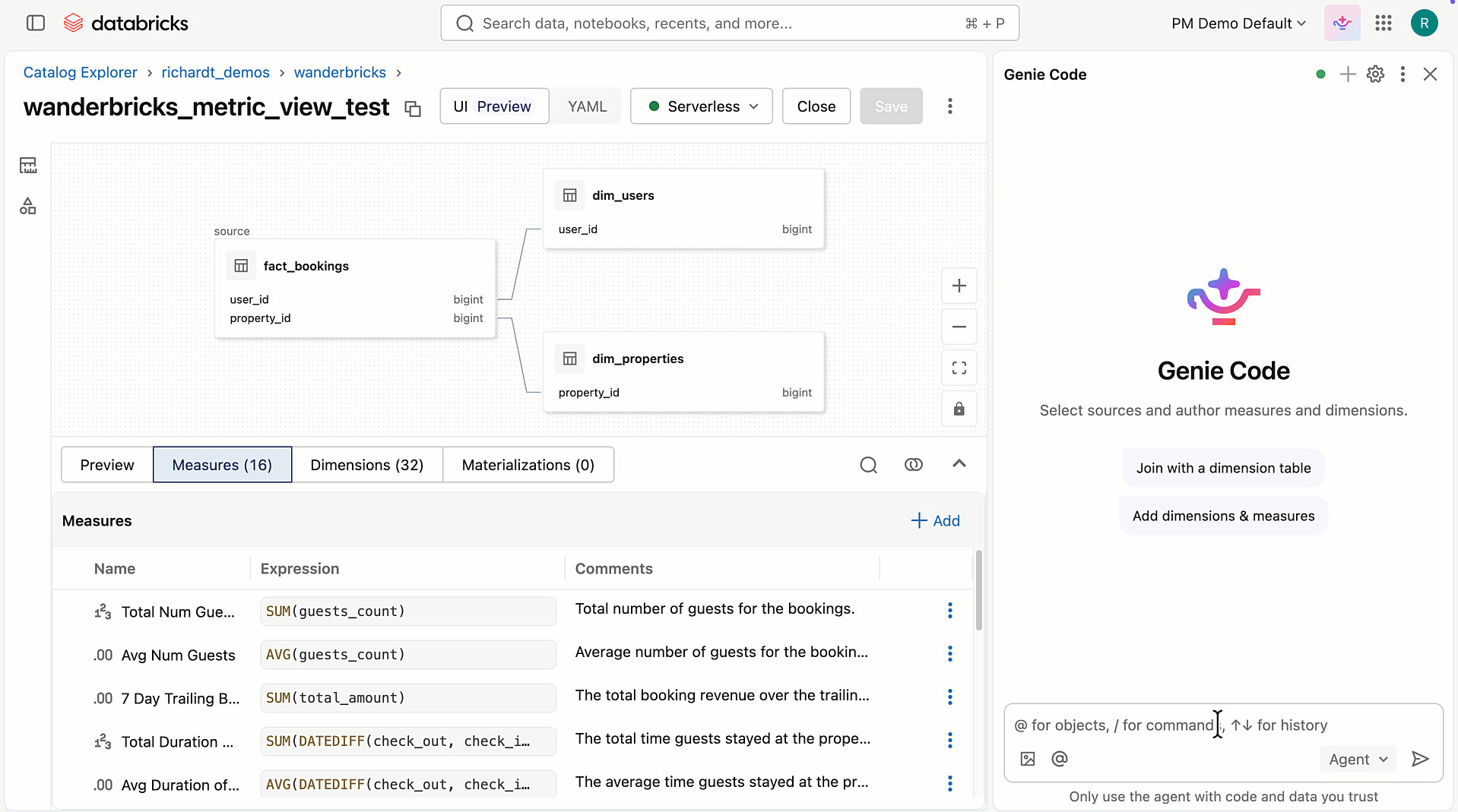 Agentic Authoring of Metric Views
