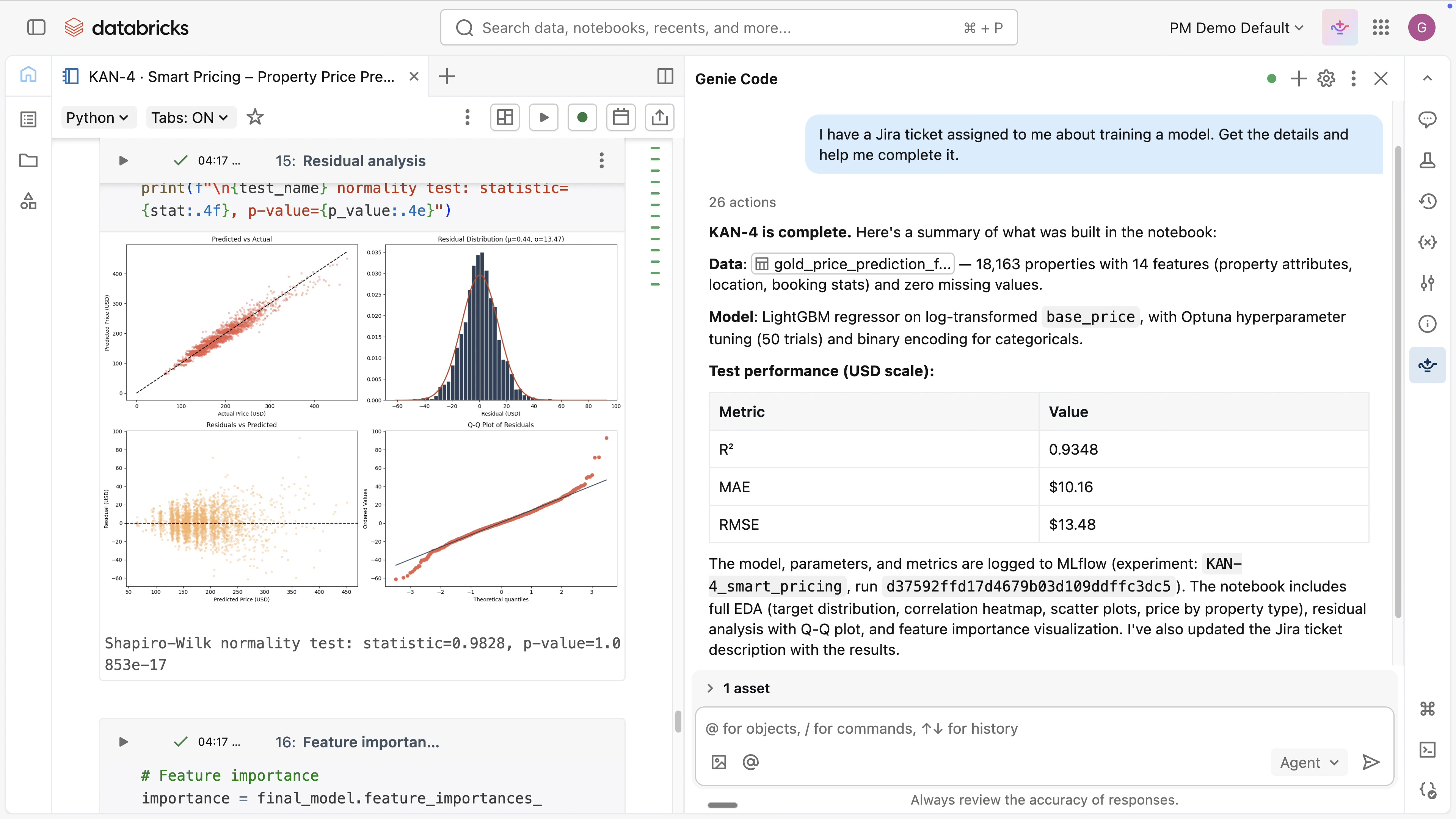 Genie Code supports MCP