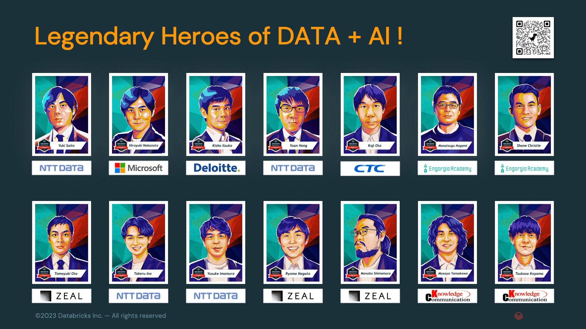 ~ Legendary Heroes of Data + AI の皆様 ~