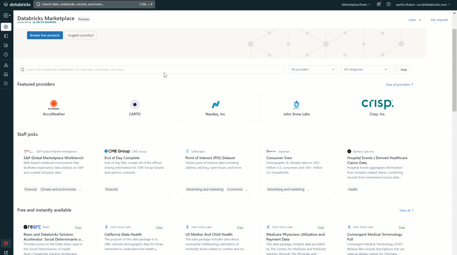 Announcing Public Preview of Databricks Marketplace