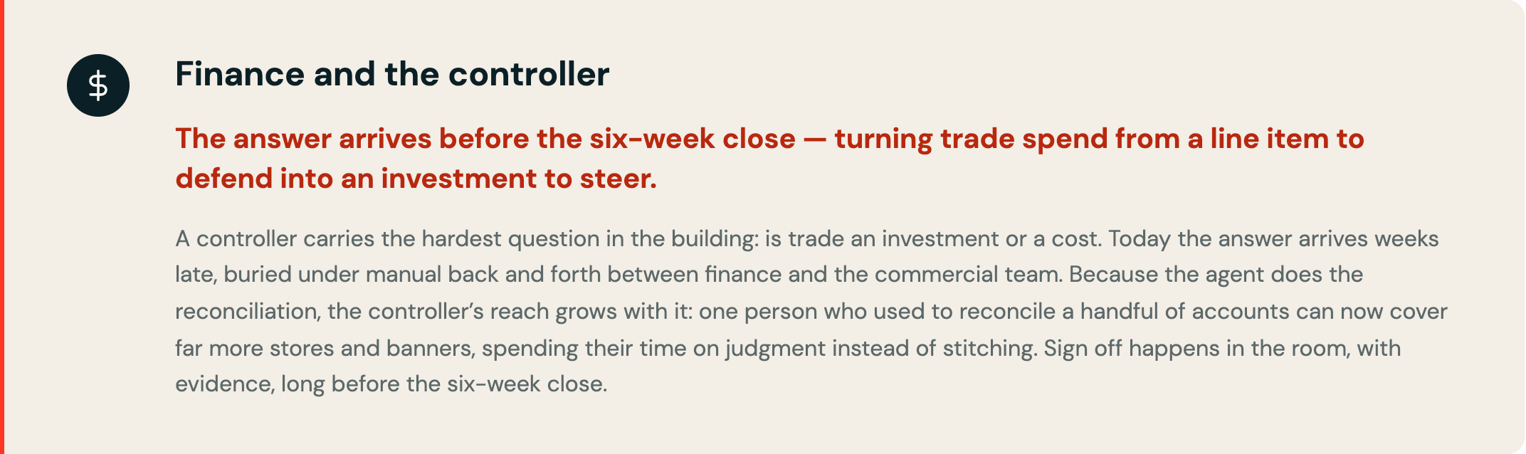 Finance and the controller persona 