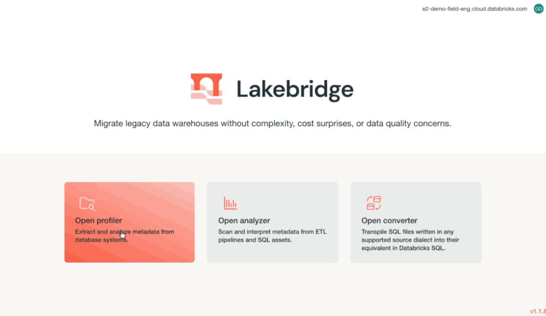 Configuring and running the profiling feature in the Lakebridge’s Assessment tool