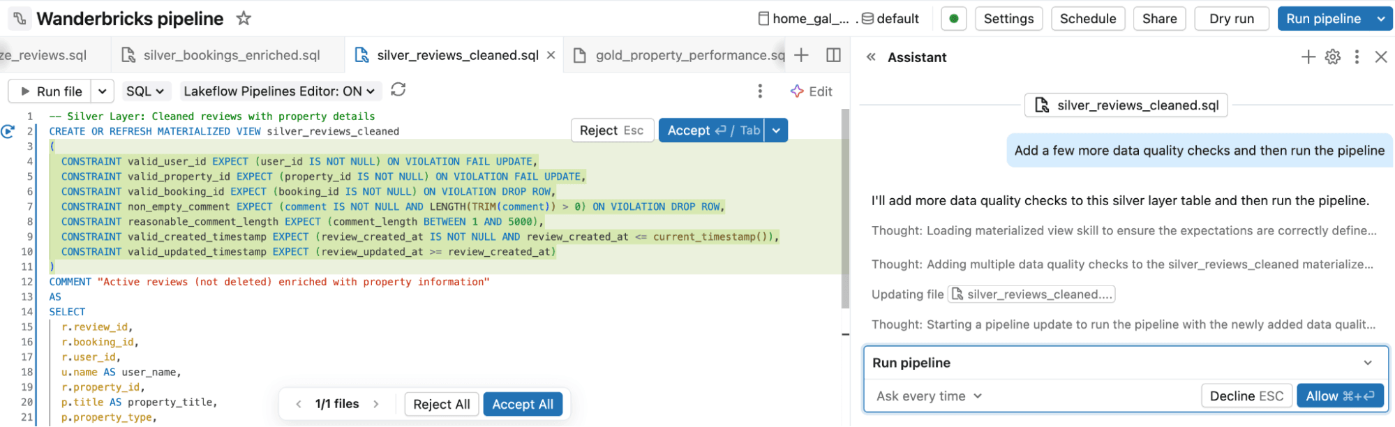 Lakeflow Spark Declarative Pipelines