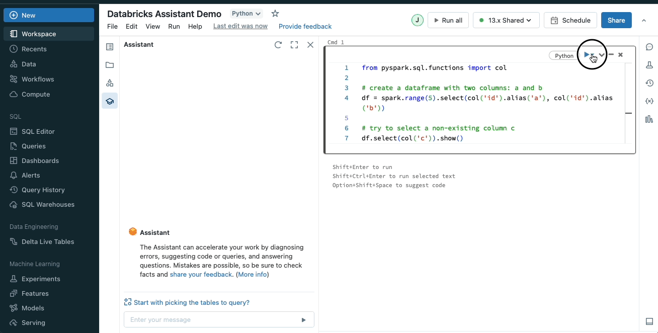 Introducing Databricks Assistant | Databricks Blog
