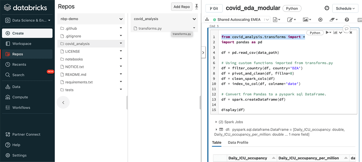 Importing custom Python modules in Databricks Notebooks