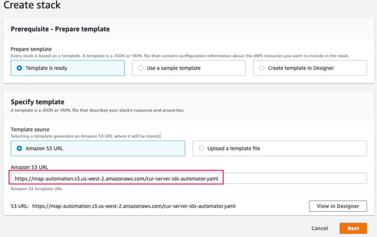 AWS CloudFormation template