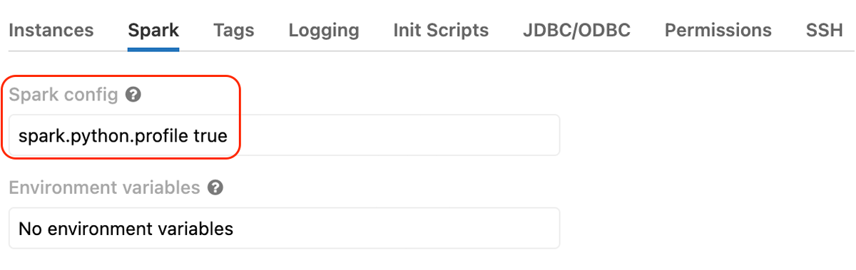 Both the UDF profiler and the executor-side profiler run on Python workers. They are controlled by the spark.python.profile Spark configuration, which is false by default.