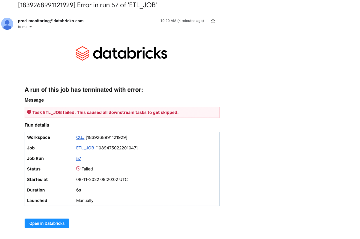 New Workflows Notifications Announced | Databricks Blog