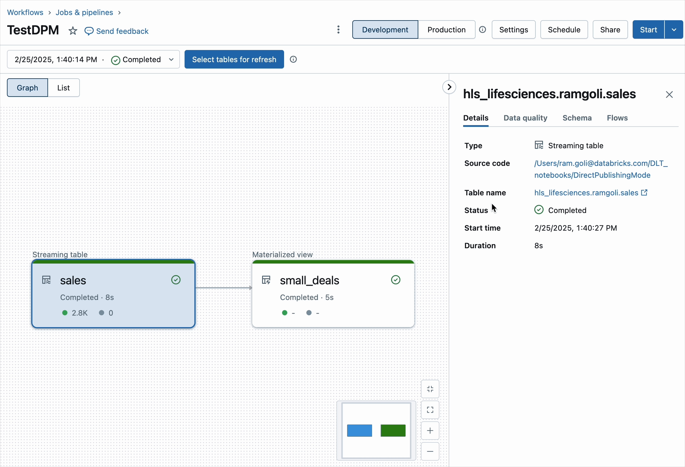 단일 DLT 파이프라인