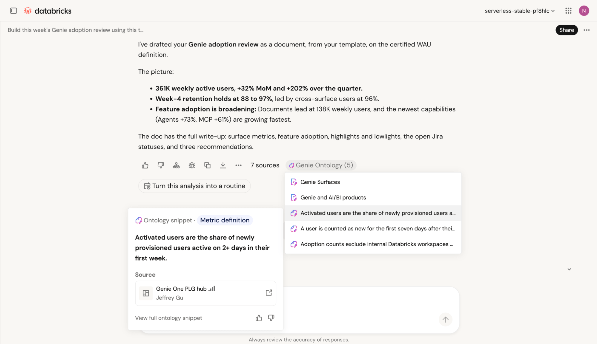 Reviewing Genie Ontology snippets