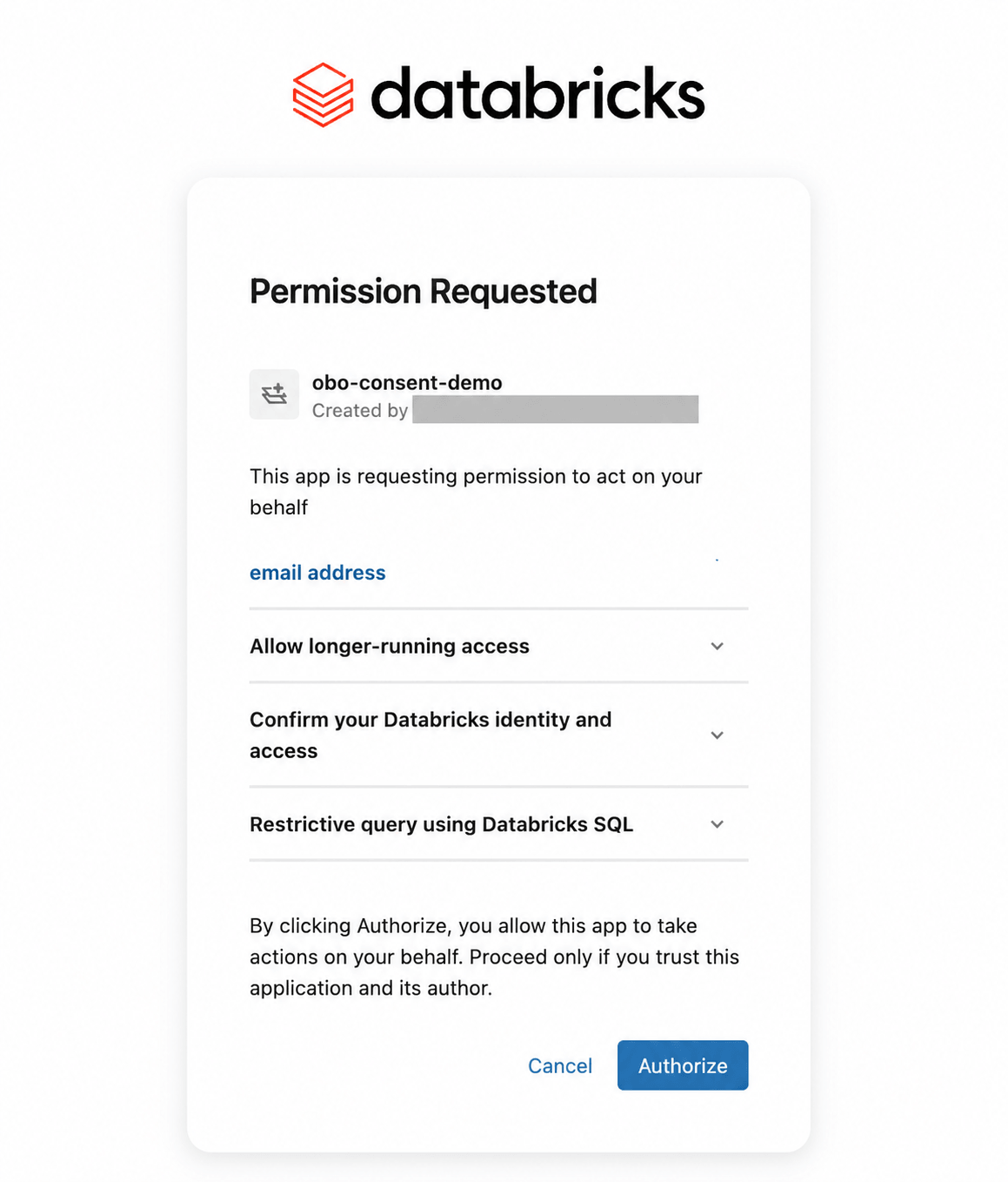 现已正式发布：使用代表用户授权构建权限感知的 Databricks 应用