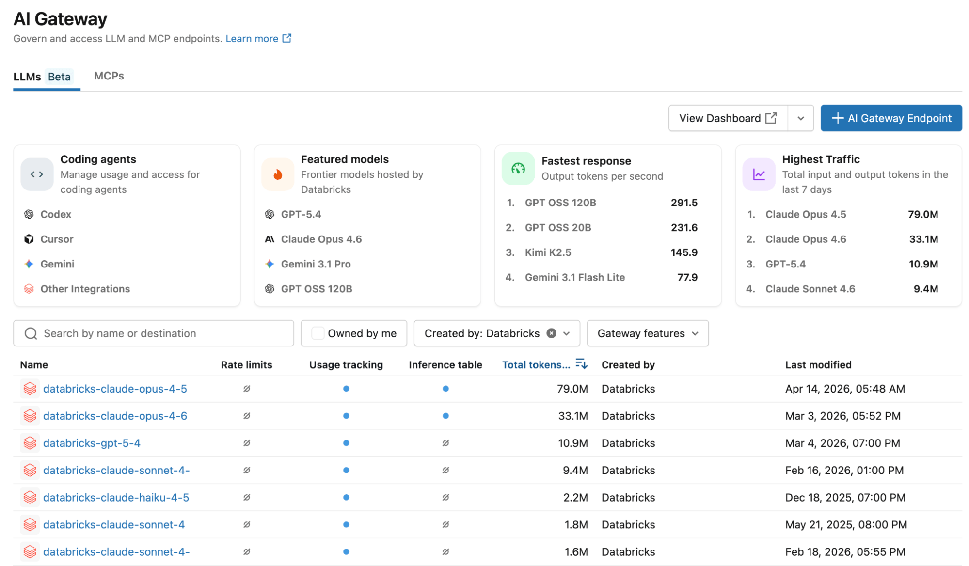 AI Gateway landing page
