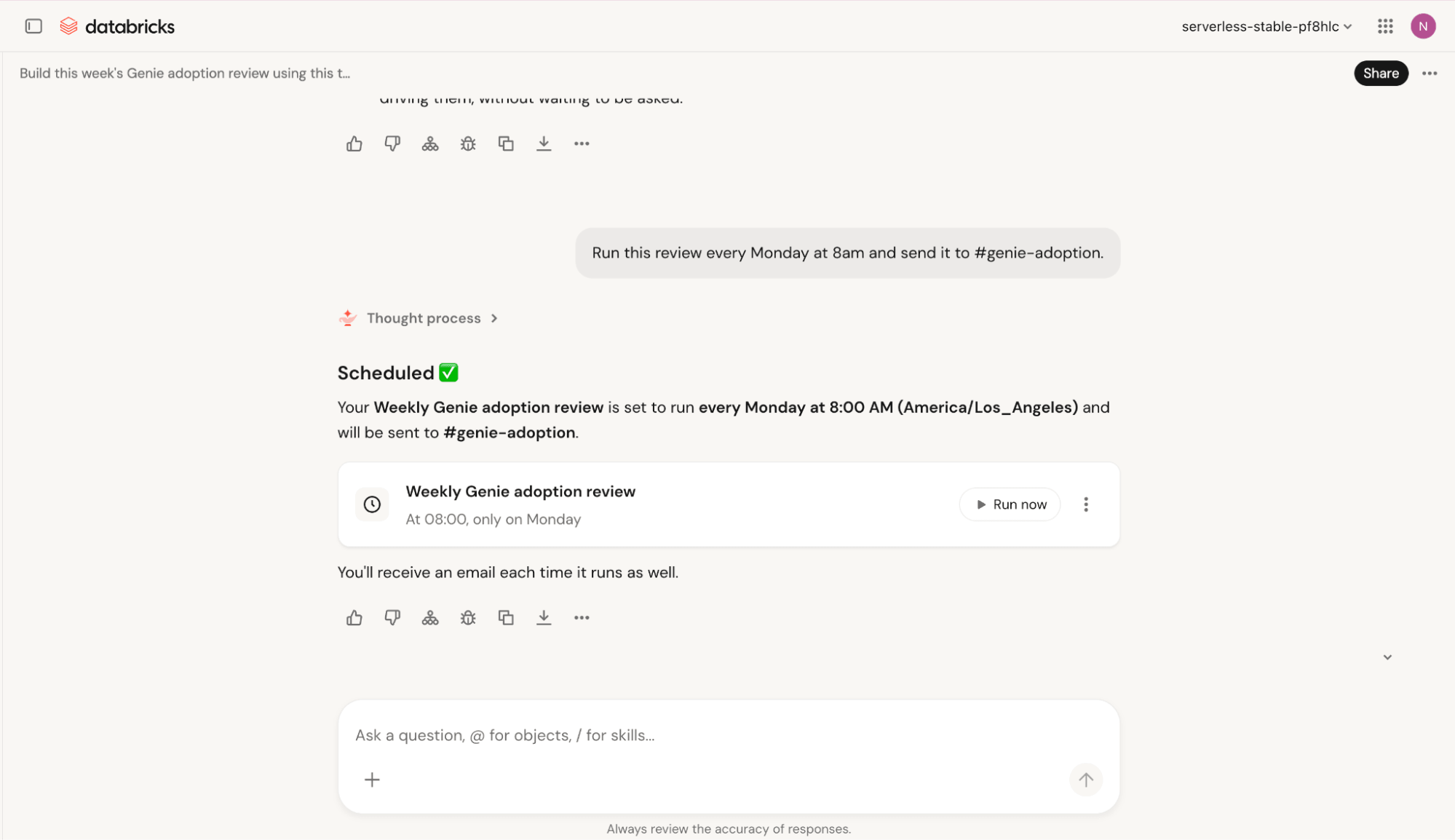 Scheduling a report