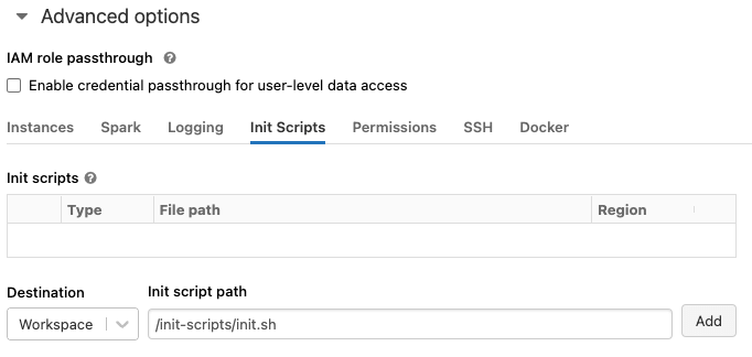 Workspace files is the new default location to store init scripts