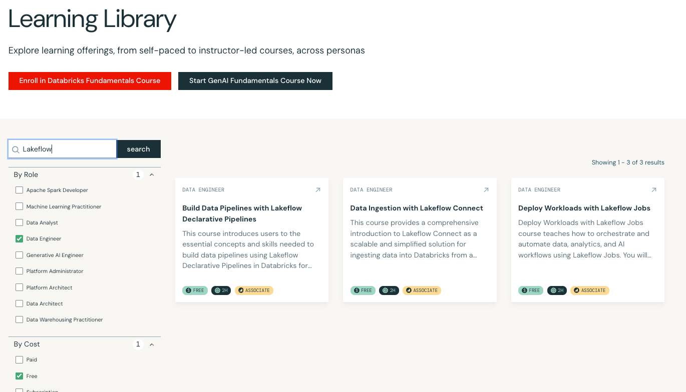 Lakeflow Learning Library