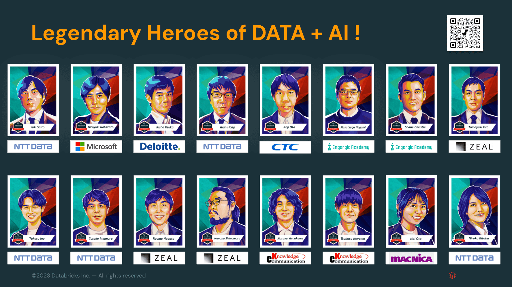 Portrates of Legendary Heroes of Data+AI-2