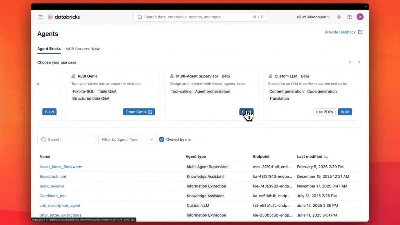 Agent Bricks Supervisor Agent
