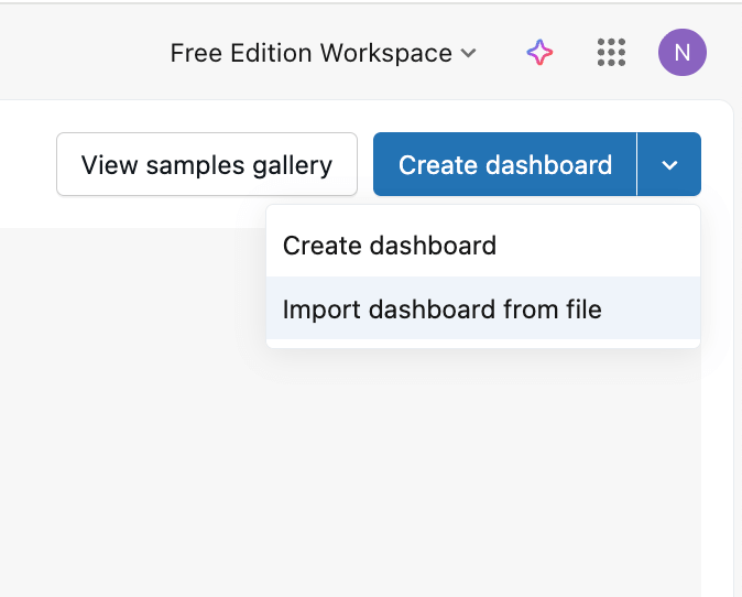 AI/BI dashboard specs