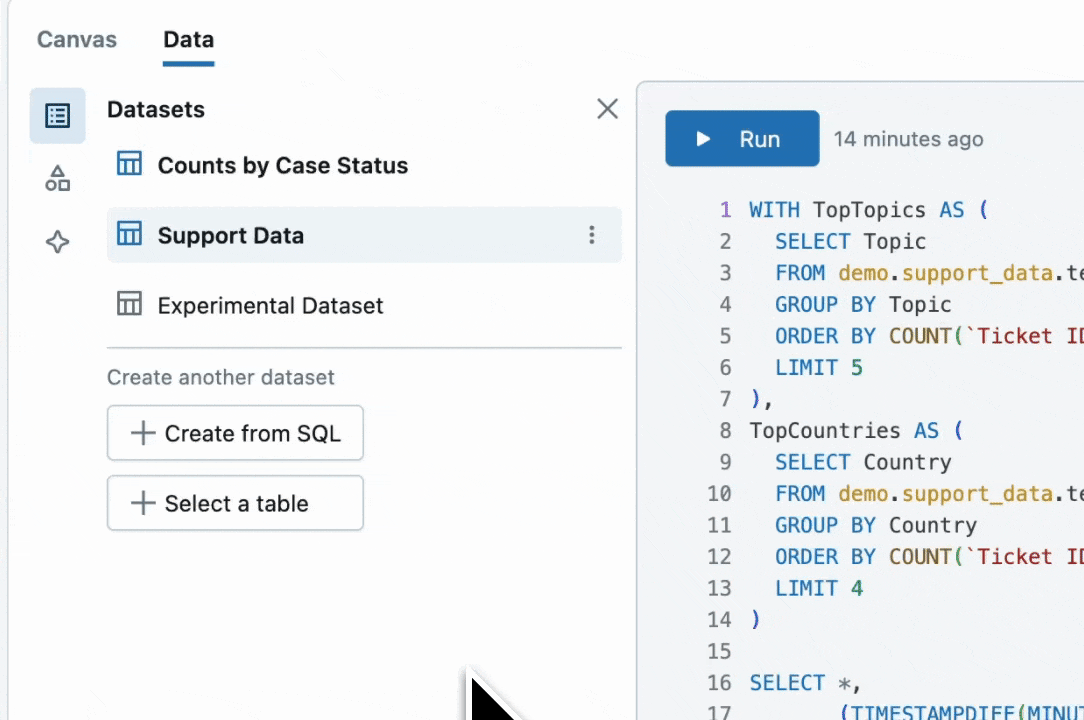 データセットの並べ替え