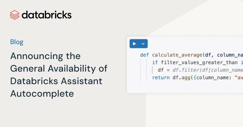 Announcing the General Availability of Databricks Assistant ...