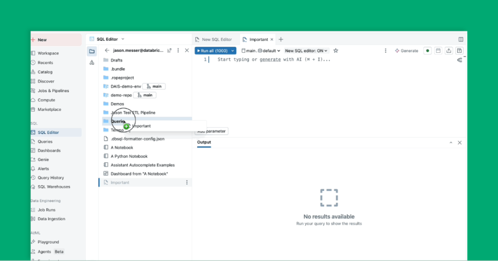 Introducing the New SQL Editor | Databricks Blog