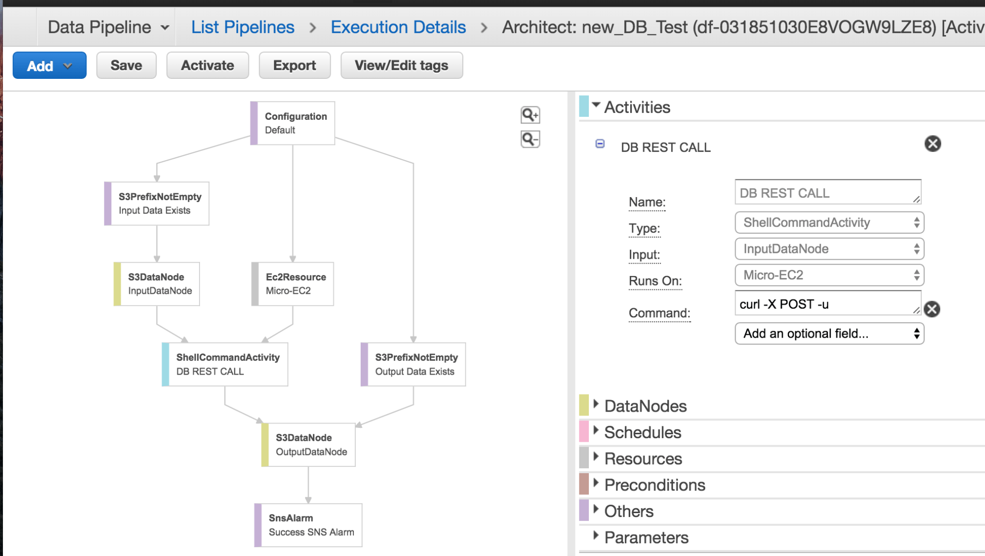 Setting up AWS Data Pipeline to work with Databricks