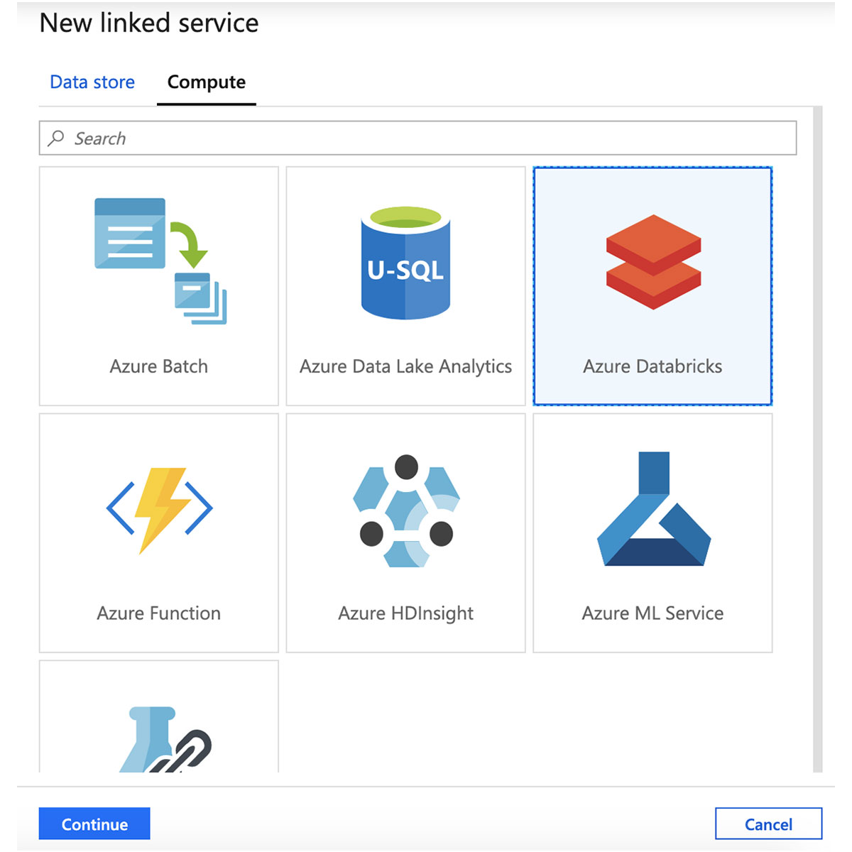 Azure Databricks linked compute service