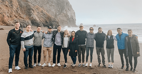 The Databricks Mid Market team at a team outing hike in San Francisco
