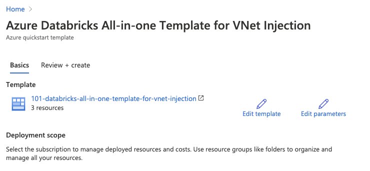 Azure Databricks all-in-one template for VNet Injection