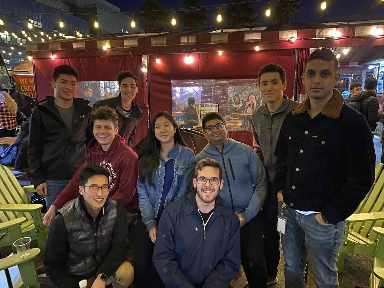 Databricks Winter 2020 Interns at our Spark Social S’mores Event