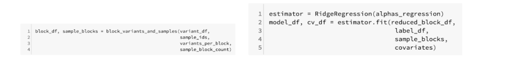 Creating a matrix grouped by locus and fitting mixed ridge regression models using GlowGR.