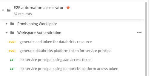 Access to and authentication for Azure Databricks APIs are provided by the AAD access and Azure Databricks Personal Access tokens.