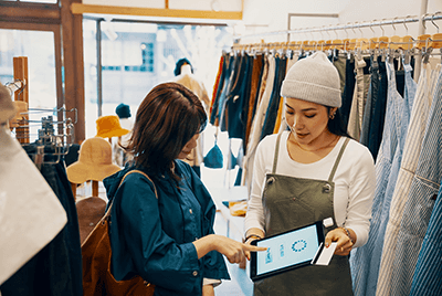 Bringing the digital experience into the store can be used to facilitate a personalized engagement
